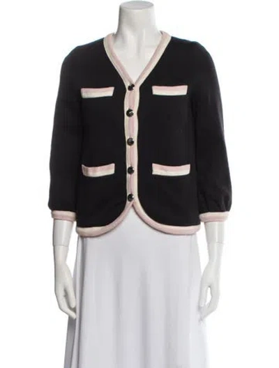 Pre-owned Marc By Marc Jacobs Colorblock Pattern Jacket In Black