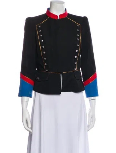 Pre-owned Marc By Marc Jacobs Colorblock Pattern Jacket In Black