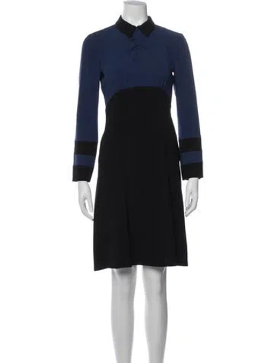 Pre-owned Marc By Marc Jacobs Colorblock Pattern Knee-length Dress In Black/blue