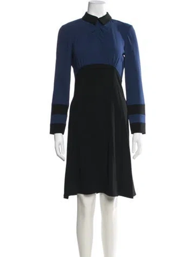 Pre-owned Marc By Marc Jacobs Colorblock Pattern Knee-length Dress In Blue