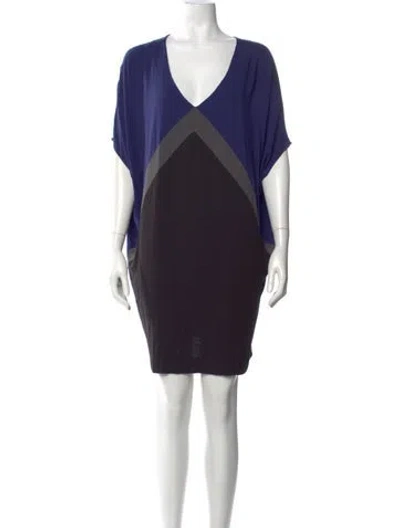 Pre-owned Marc By Marc Jacobs Colorblock Pattern Mini Dress In Black