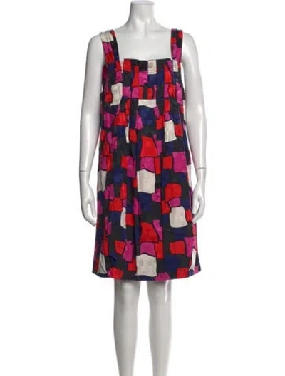 Pre-owned Marc By Marc Jacobs Colorblock Pattern Mini Dress In Black/blue/pink