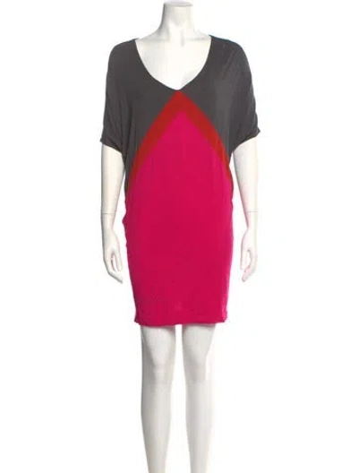 Pre-owned Marc By Marc Jacobs Colorblock Pattern Mini Dress In Multi