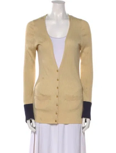 Pre-owned Marc By Marc Jacobs Colorblock Pattern V-neck Sweater In Neutral