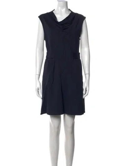 Pre-owned Marc By Marc Jacobs Cowl Neck Knee-length Dress In Blue