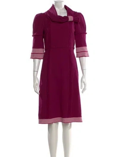 Pre-owned Marc By Marc Jacobs Cowl Neck Knee-length Dress In Purple
