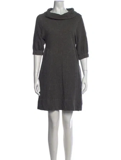 Pre-owned Marc By Marc Jacobs Cowl Neck Mini Dress In Gray
