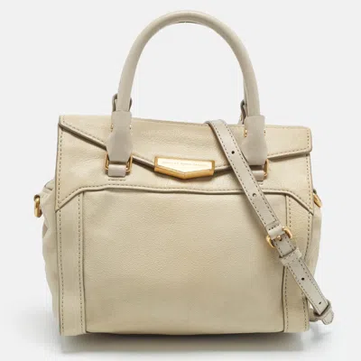 Pre-owned Marc By Marc Jacobs Cream Leather Satchel