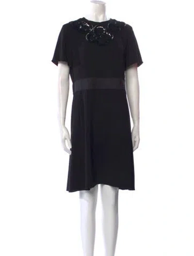 Pre-owned Marc By Marc Jacobs Crew Neck Knee-length Dress In Black