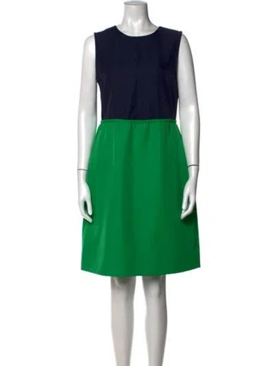 Pre-owned Marc By Marc Jacobs Crew Neck Knee-length Dress In Blue/green
