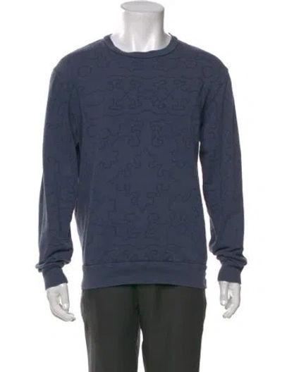 Pre-owned Marc By Marc Jacobs Crew Neck Long Sleeve Pullover In Blue