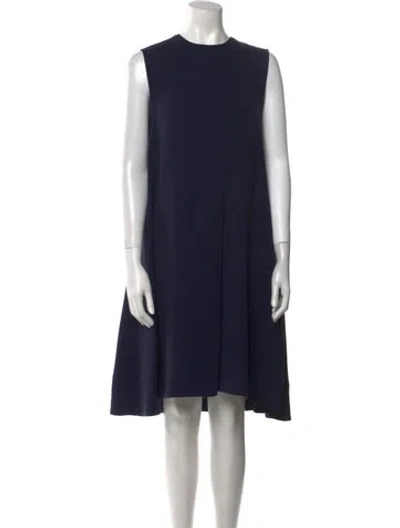 Pre-owned Marc By Marc Jacobs Crew Neck Midi Length Dress In Blue