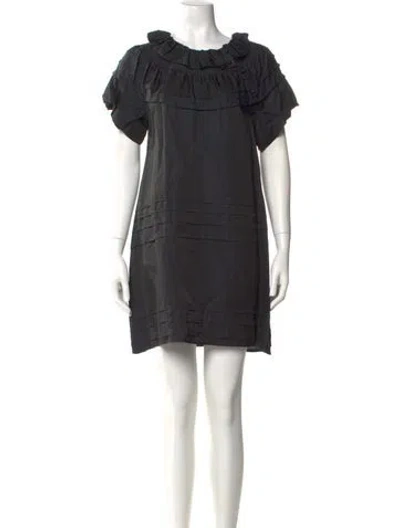 Pre-owned Marc By Marc Jacobs Crew Neck Mini Dress In Black