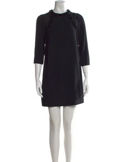Pre-owned Marc By Marc Jacobs Crew Neck Mini Dress In Black