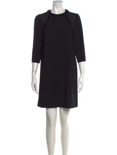 Pre-owned Marc By Marc Jacobs Crew Neck Mini Dress In Black