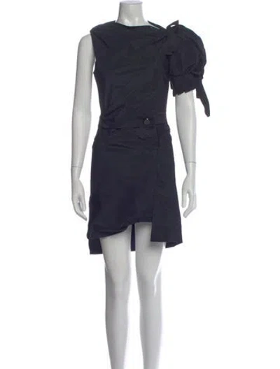 Pre-owned Marc By Marc Jacobs Crew Neck Mini Dress In Blue