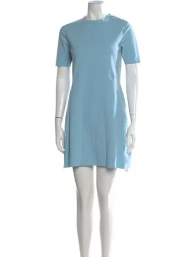 Pre-owned Marc By Marc Jacobs Crew Neck Mini Dress In Blue
