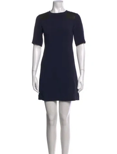 Pre-owned Marc By Marc Jacobs Crew Neck Mini Dress In Blue
