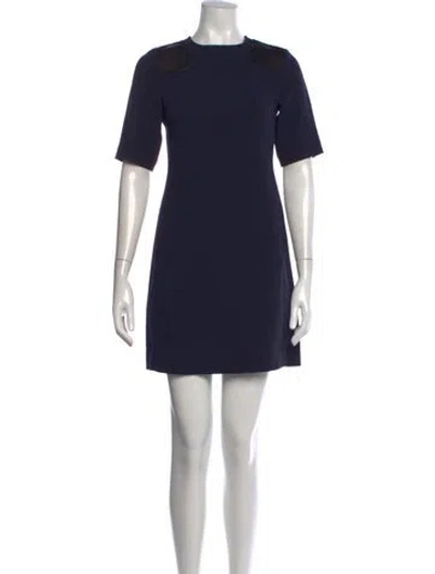Pre-owned Marc By Marc Jacobs Crew Neck Mini Dress In Blue