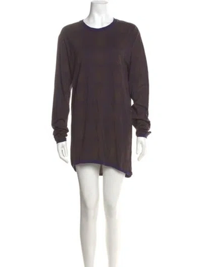 Pre-owned Marc By Marc Jacobs Crew Neck Mini Dress In Brown