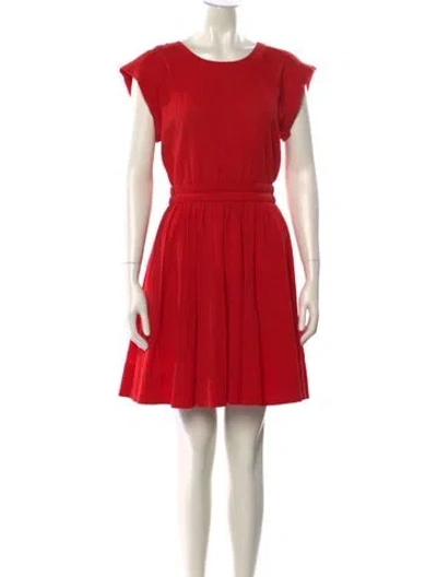 Pre-owned Marc By Marc Jacobs Crew Neck Mini Dress In Red