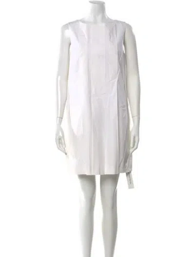 Pre-owned Marc By Marc Jacobs Crew Neck Mini Dress In White