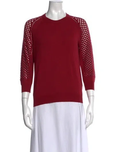 Pre-owned Marc By Marc Jacobs Crew Neck Sweater In Burgundy