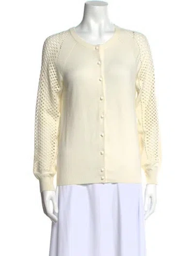 Pre-owned Marc By Marc Jacobs Crew Neck Sweater In White