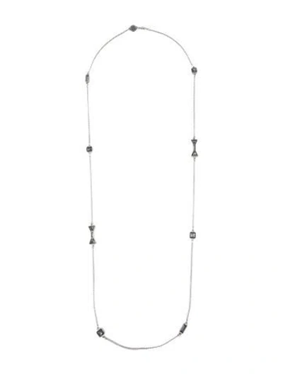 Pre-owned Marc By Marc Jacobs Crystal Station Necklace, 34" In Multi