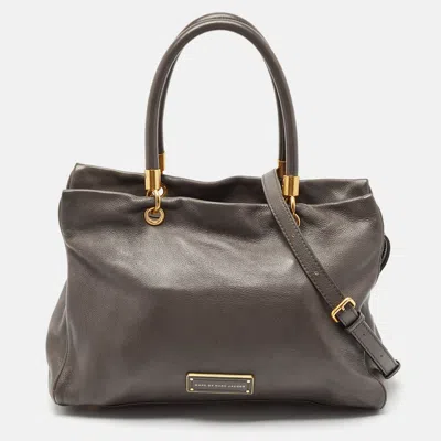Pre-owned Marc By Marc Jacobs Dark Grey Leather Large Too Hot To Handle Tote