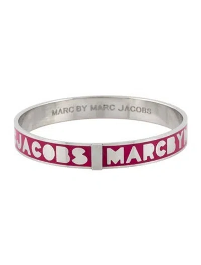 Pre-owned Marc By Marc Jacobs Enamel Bangle Bracelet, 8" In Purple