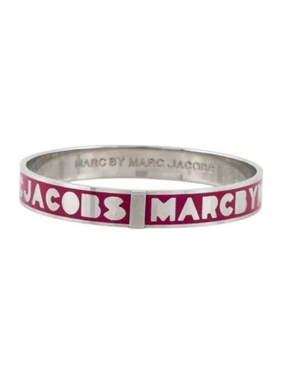 Pre-owned Marc By Marc Jacobs Enamel Bangle Bracelet, 8" In Purple