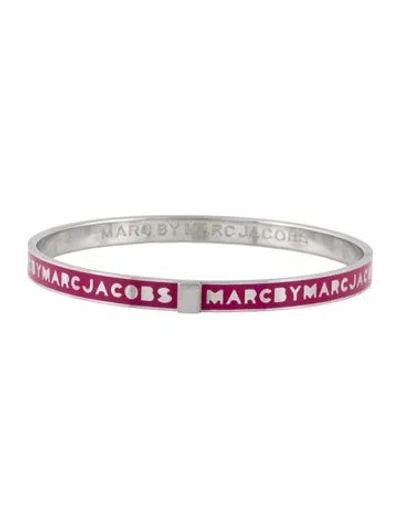 Pre-owned Marc By Marc Jacobs Enamel Bangle Bracelet, 8" In Purple