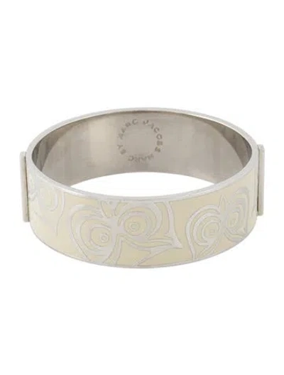 Pre-owned Marc By Marc Jacobs Enamel Owl Bangle Bracelet, 7.5" In Multi