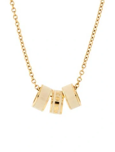Pre-owned Marc By Marc Jacobs Enamel Triple Ring Circle Pendant Necklace, 27.35" In Multicolor