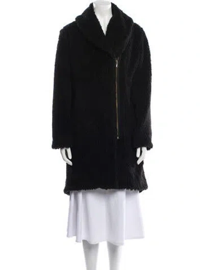 Pre-owned Marc By Marc Jacobs Faux Fur Coat In Black