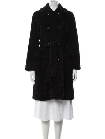 Pre-owned Marc By Marc Jacobs Faux Fur Coat In Black
