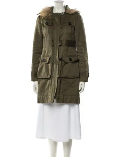 Pre-owned Marc By Marc Jacobs Faux Fur Coat In Green