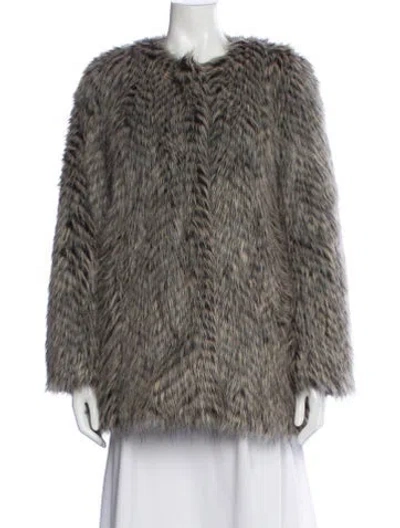 Pre-owned Marc By Marc Jacobs Faux Fur Jacket In Neutral