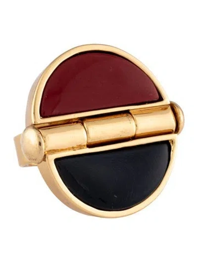 Pre-owned Marc By Marc Jacobs Flip Cocktail Ring In Blue/red