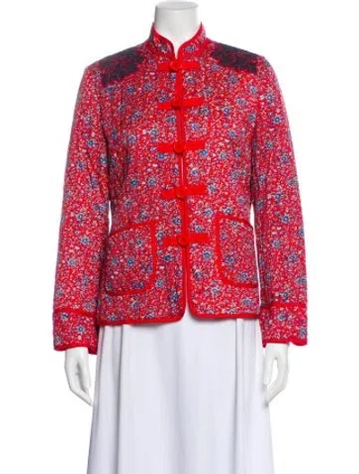 Pre-owned Marc By Marc Jacobs Floral Print Evening Jacket In Red