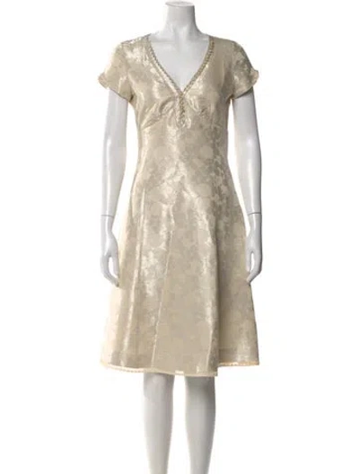 Pre-owned Marc By Marc Jacobs Floral Print Knee-length Dress In Neutral
