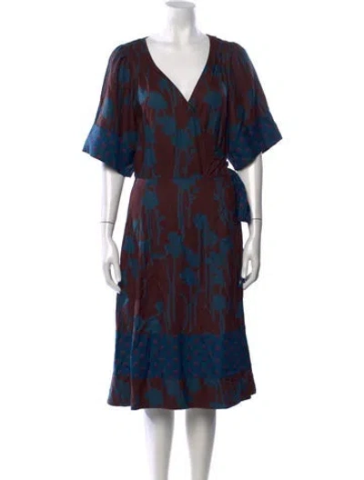Pre-owned Marc By Marc Jacobs Floral Print Midi Length Dress In Multi