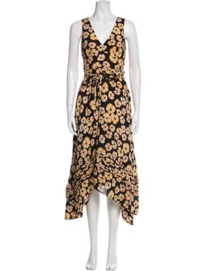 Pre-owned Marc By Marc Jacobs Floral Print Midi Length Dress In Neutral