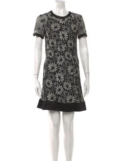 Pre-owned Marc By Marc Jacobs Floral Print Mini Dress In Black