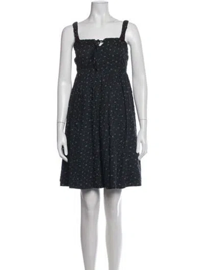 Pre-owned Marc By Marc Jacobs Floral Print Mini Dress In Blue