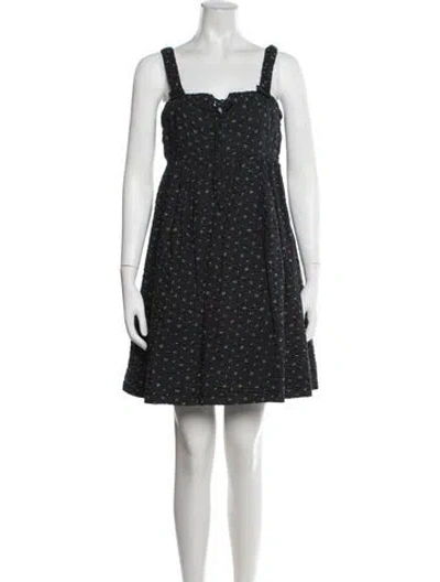 Pre-owned Marc By Marc Jacobs Floral Print Mini Dress In Blue
