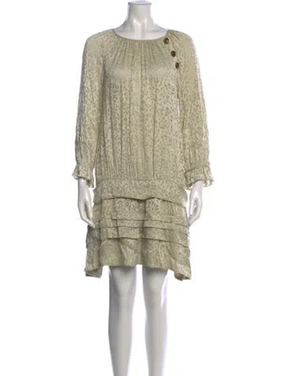 Pre-owned Marc By Marc Jacobs Floral Print Mini Dress In Green