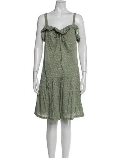 Pre-owned Marc By Marc Jacobs Floral Print Mini Dress In Green