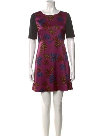 Pre-owned Marc By Marc Jacobs Floral Print Mini Dress In Purple
